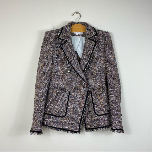 Verónica Beard Frayed cotton-blend tweed blazer - Picture 3 of 10